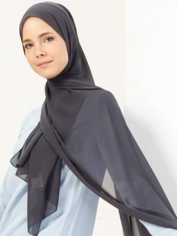 Halima Şifon Antrasit Şal