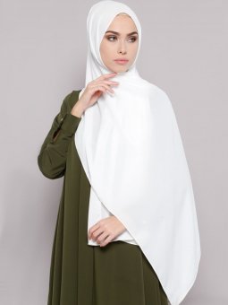 Krep Beyaz Şal