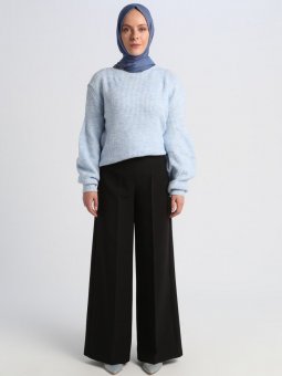 Kemerli Siyah Pantolon