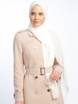 Halima Şifon Krem Şal