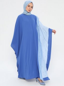 İnci Detaylı Mavi Bebe Mavisi Ferace