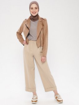 Beli Lastikli Taş Pantolon