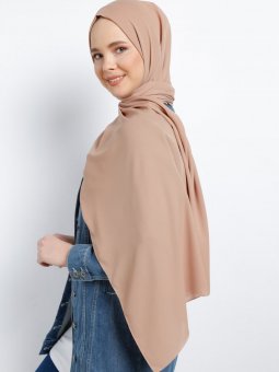 Krep Sütlü Kahve Şal