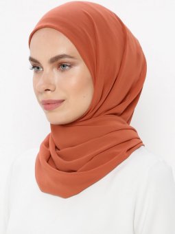 Boneli Şifon Kiremit Şal