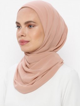 Boneli Şifon Somon Şal