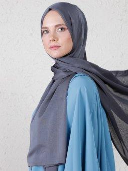 Çift Kat Janjan Abiye Antrasit Şal