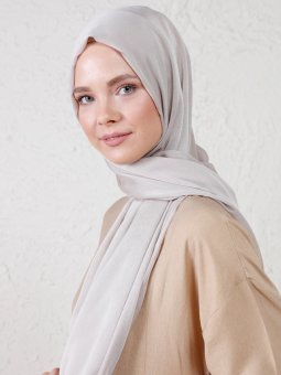 Çift Kat Janjan Abiye Krem Şal