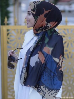 tablo Desen Oranj Şal