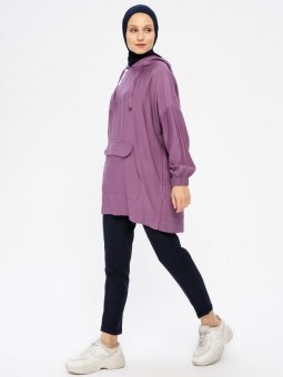 Beli Lastikli Lacivert Pantolon