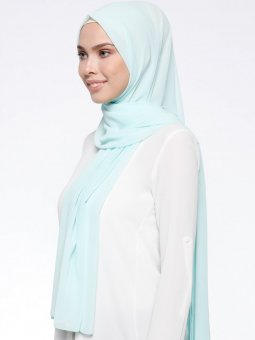 Elit Şifon Açık Mint Yeşili Şal