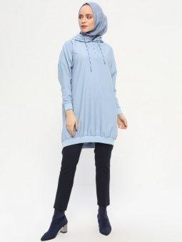 Boru Paça Lacivert Pantolon