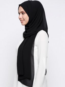 Elit Şifon Siyah Şal