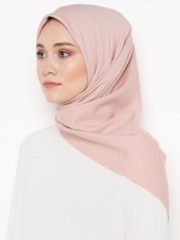 Pudra Düz Kışlık Eşarp