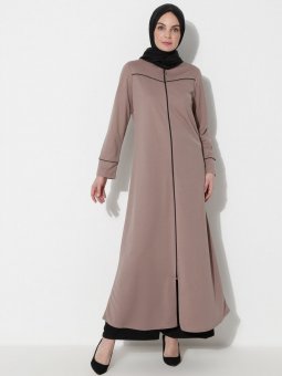 Fermuarlı Vizon Ferace