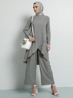 Tunik&Pantolon İkili Gri Takım