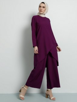 Tunik&Pantolon İkili Mor Takım