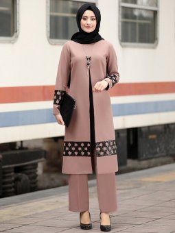 Yıldız Tunik&Pantolon İkili Vizon Takım