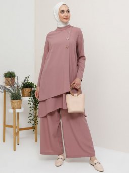 Tunik & Pantolon İkili Gül Kurusu Takım