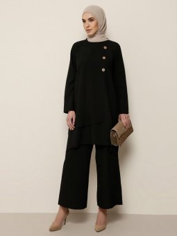 Tunik&Pantolon İkili Siyah Takım