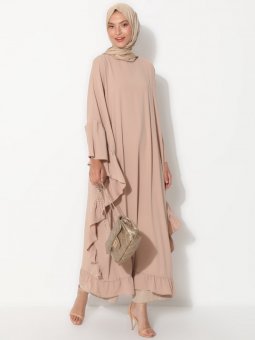 Fırfırlı Camel Ferace