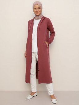 Fermuarlı Spor Mürdüm Kap