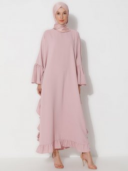 Fırfırlı Pudra Ferace