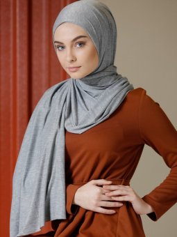 Sunshine Merserize Penye Gri Melanj Şal