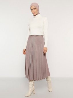 Piliseli Derin Pembe Etek