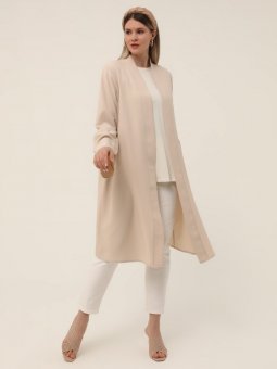 Kolları Volan Detaylı Vanilya Kap