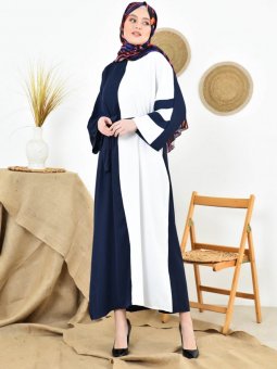 Kuşaklı Salaş Lacivert Ferace