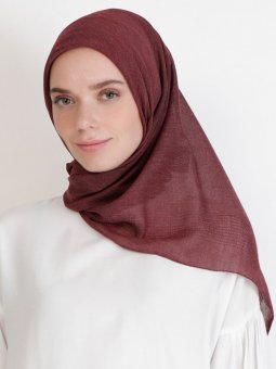 Pano Pamuk Bordo Eşarp