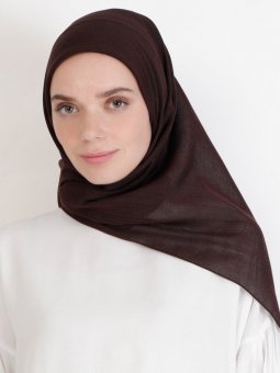 Pano Pamuk Bordo Siyah Eşarp