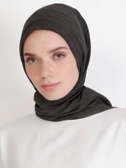 Pano Pamuk Haki Siyah Eşarp