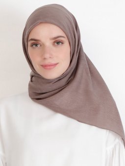 Pano Pamuk Koyu Vizon Eşarp