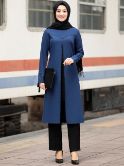 Tunik&Pantolon Rüya İkili İndigo Takım