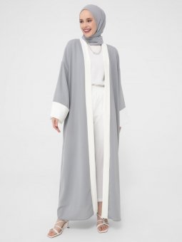 İki Renkli Gri Ekru Ferace