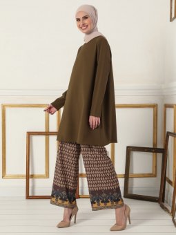 Bisiklet Yaka Haki Tunik