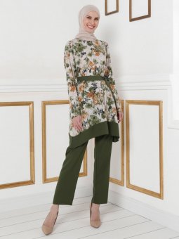 Tunik&Pantolon İkili Haki Takım