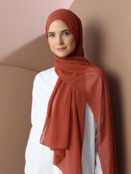 Krep Kızıl bakır Şal