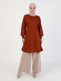Kolu Detaylı Taba Tunik